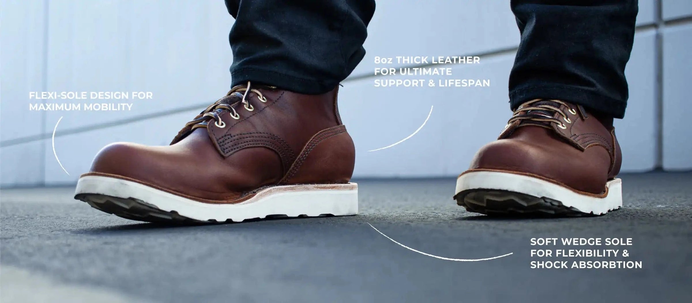 forefront boot model from jk boots standing on pavement