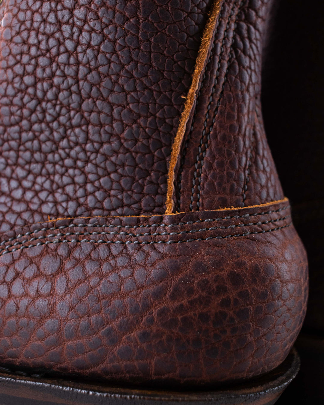 Back counter view of a Superduty Bison leather work boot
