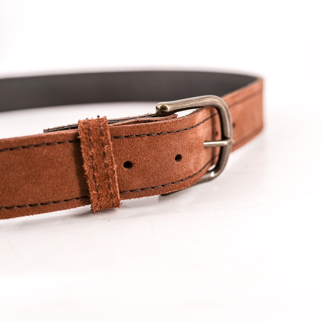 Rough Redwood Leather Belt