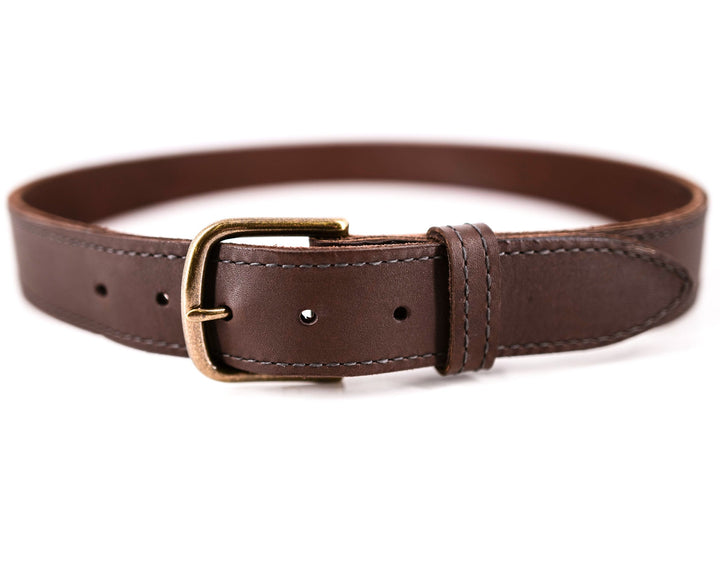 Smooth Brown Leather Belt